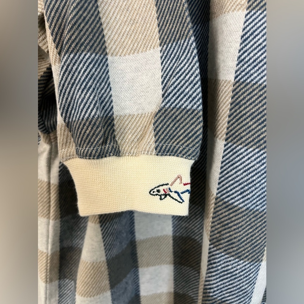 NWT Greg Norman Plaid Long Sleeve Polo Medium - Picture 6 of 9
